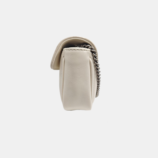 GG Marmont Mini Quilted Calfskin White