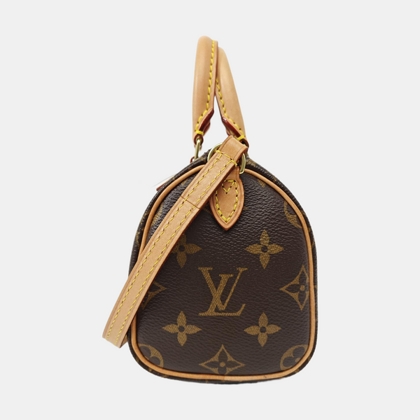 SPEEDY Nano Monogram Coated Canvas Brown
