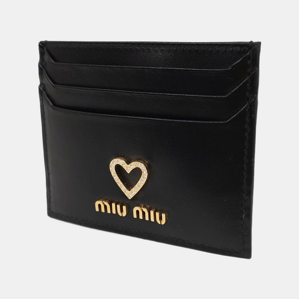 Love Calfskin Black Card Holder