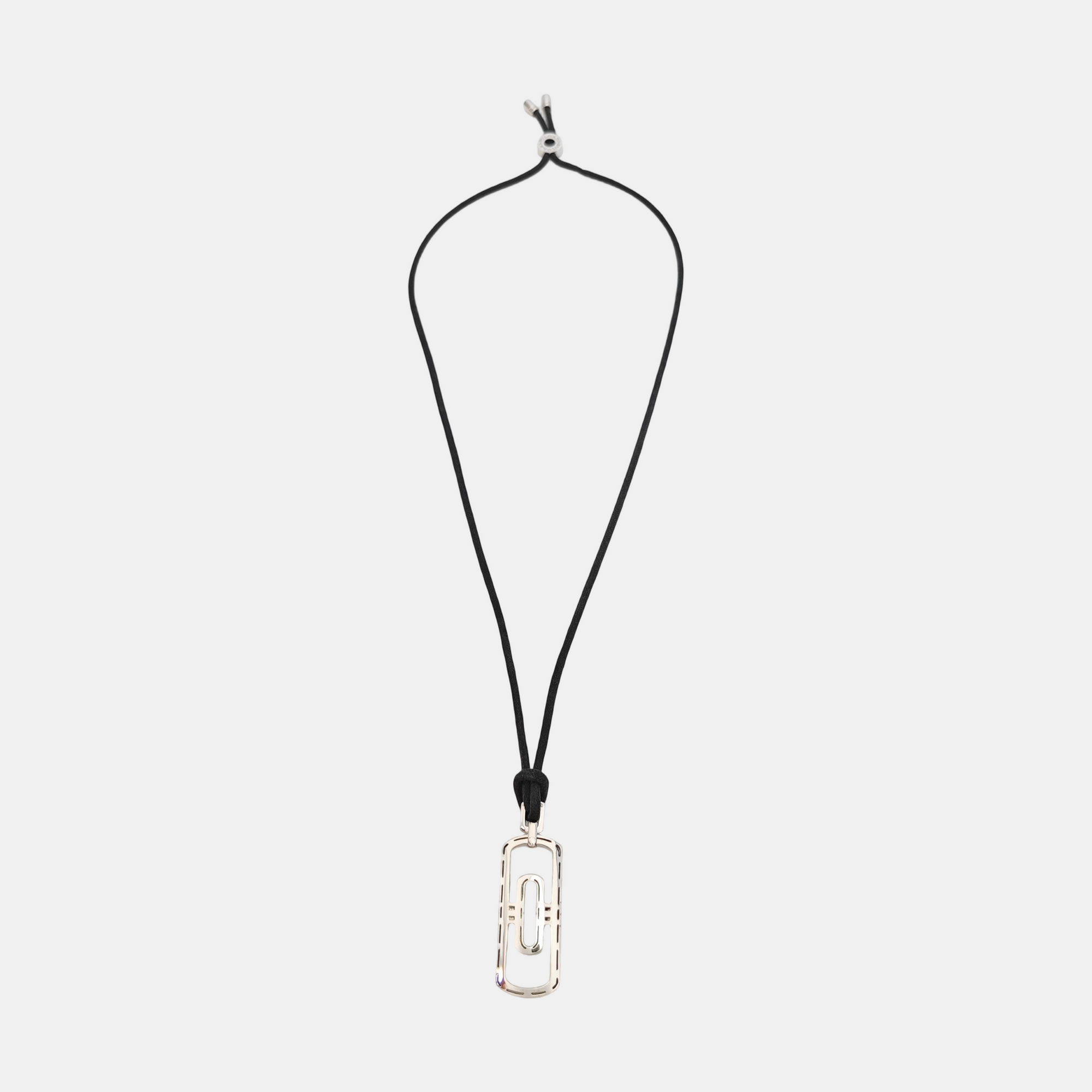 PARENTESI Fabric Black Necklace