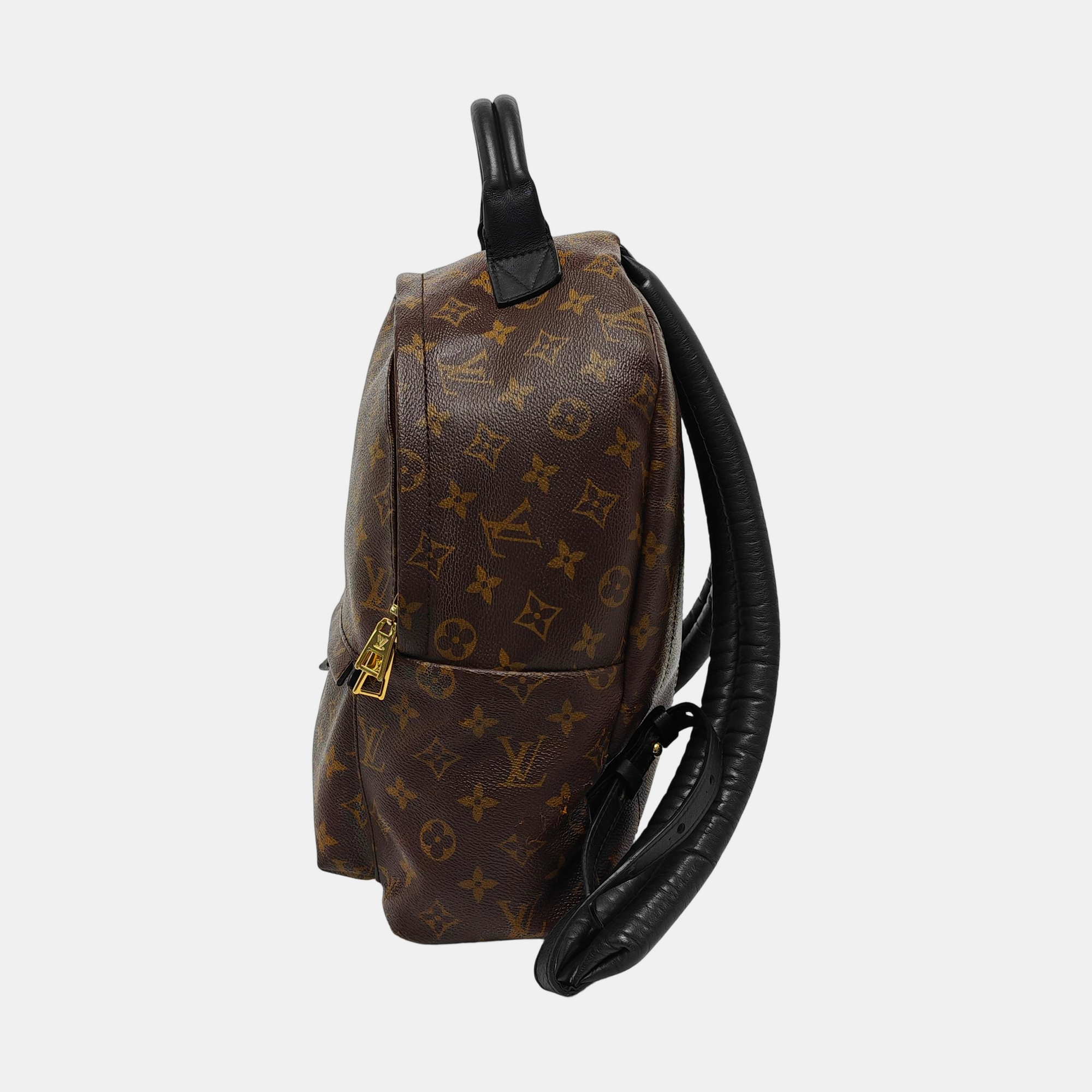 Monogram Coated Canvas Backpack Brown