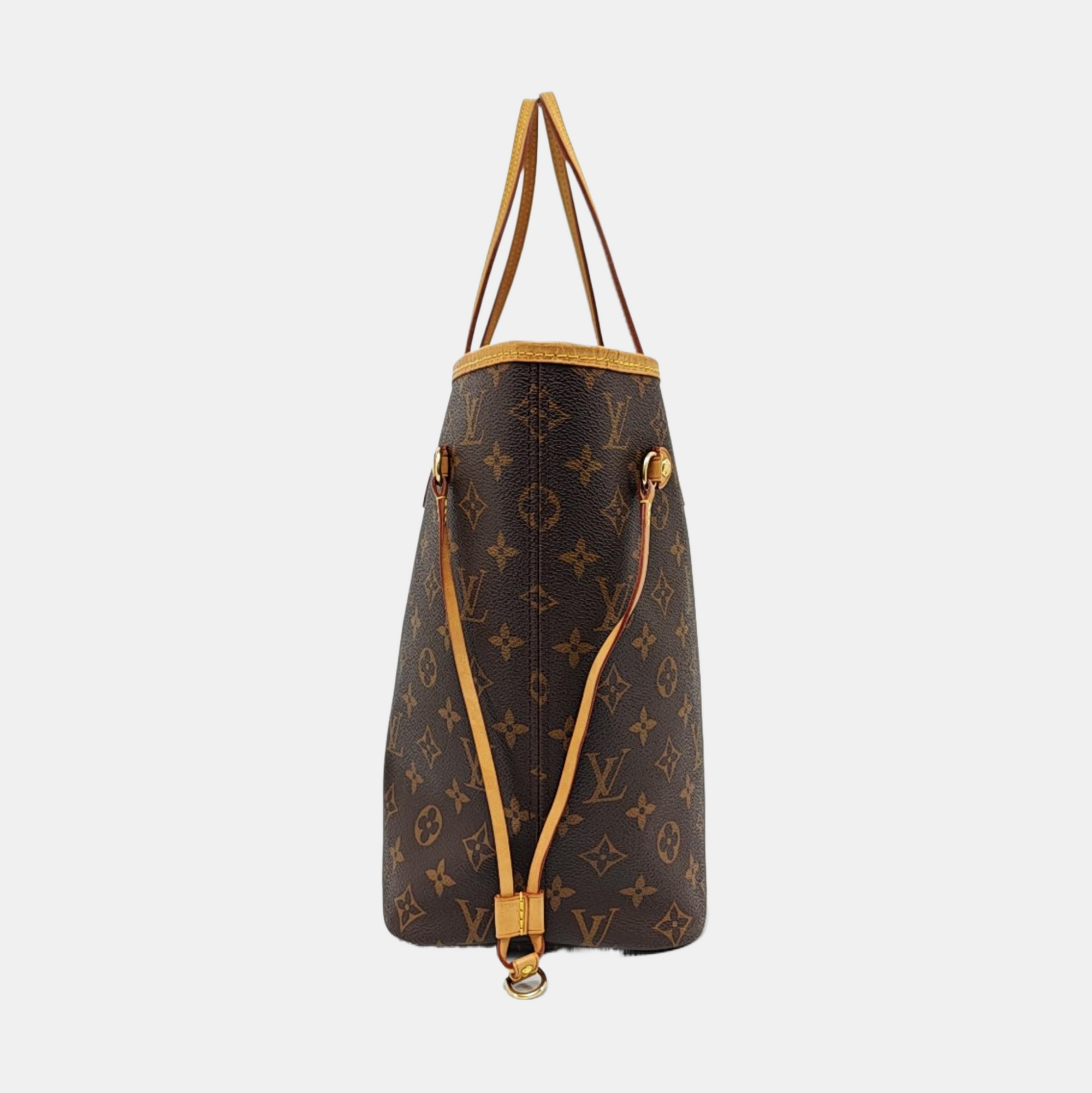 NEVERFULL MM Monogram Coated Canvas Brown