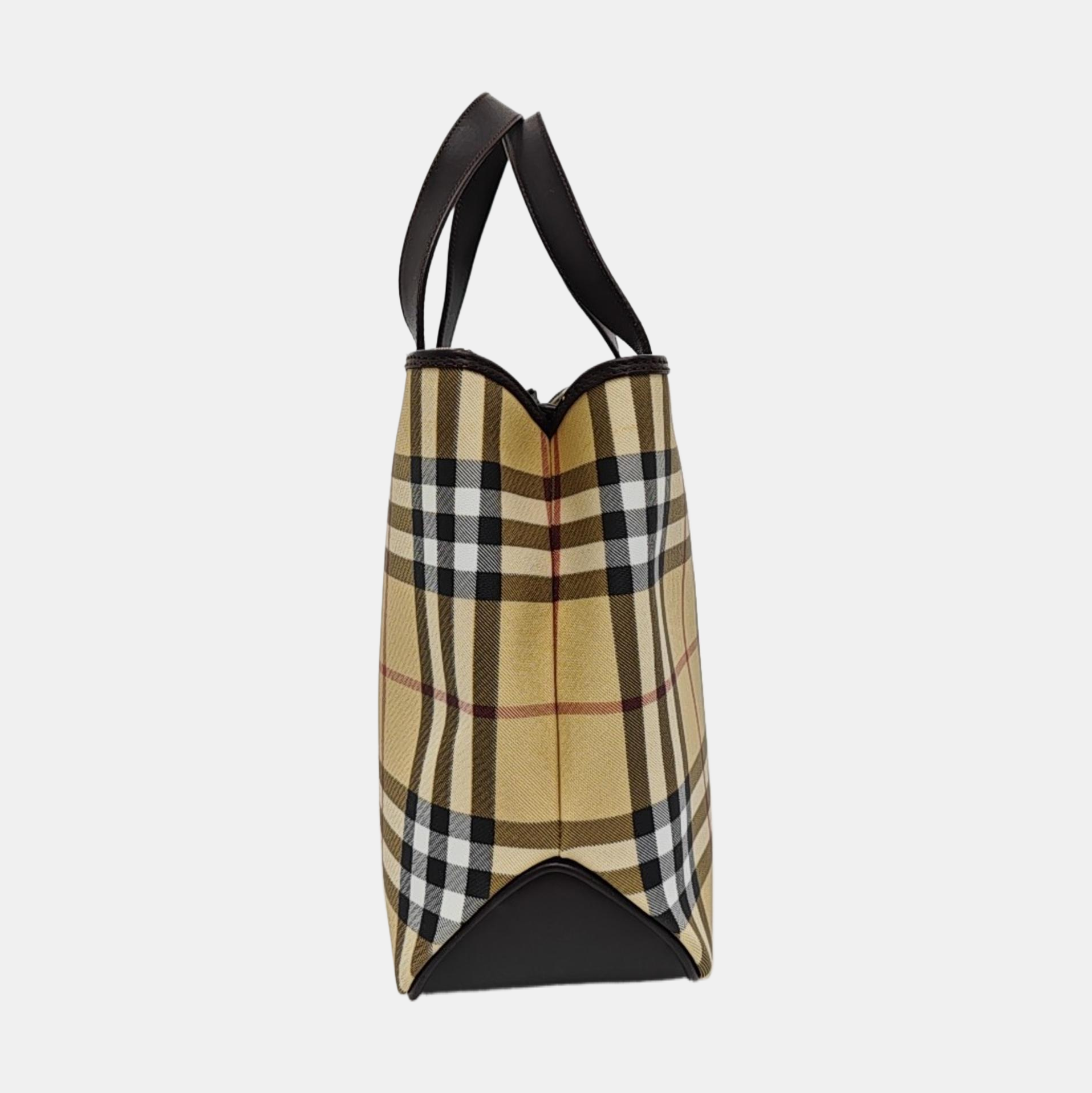 Coated Canvas Tote Bag Beige