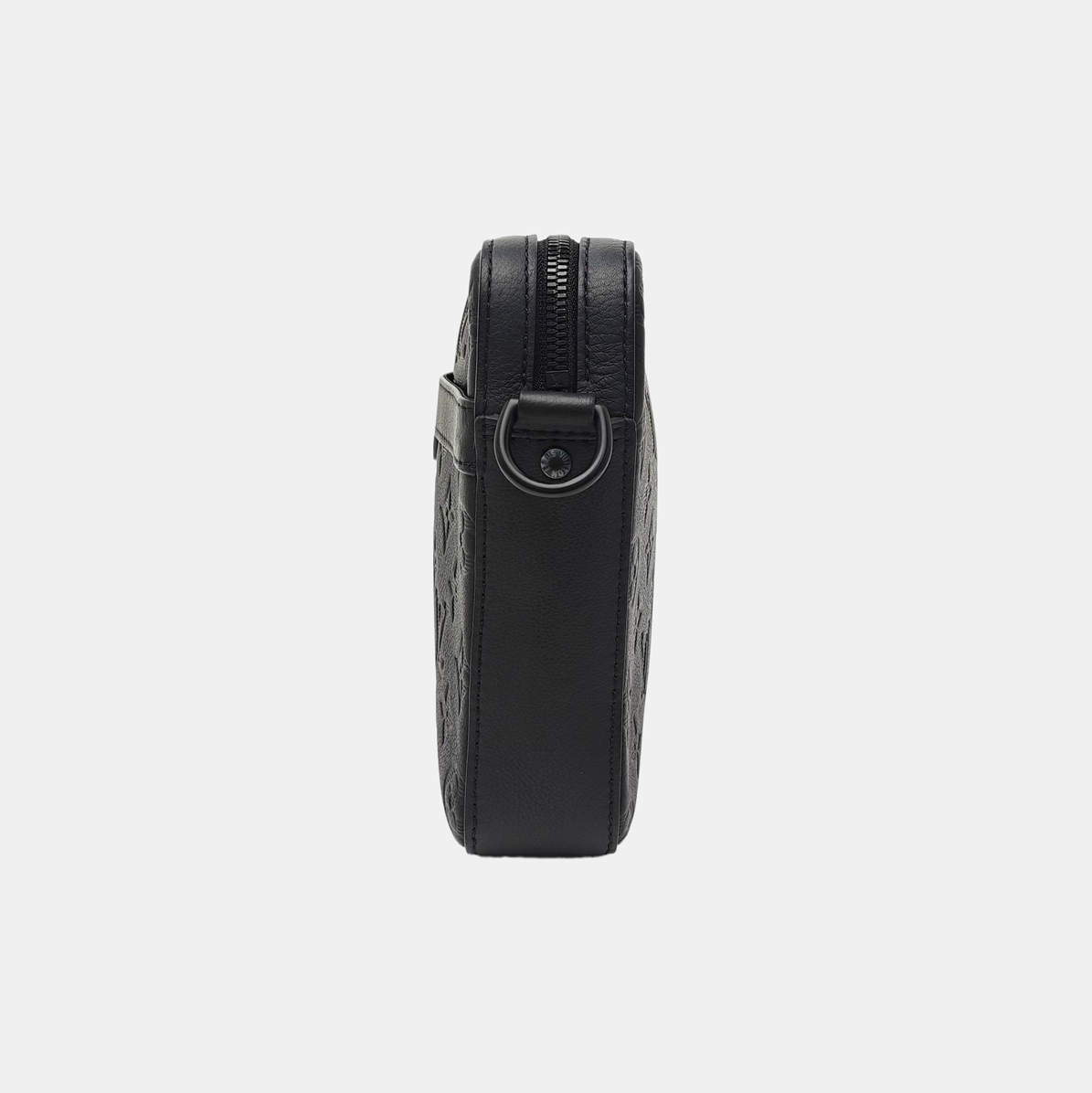 TRIO Monogram Calfskin Black