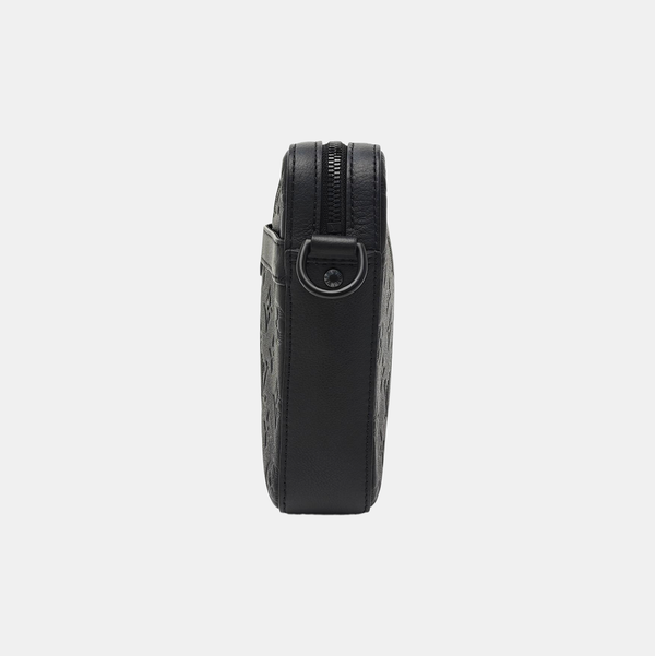 TRIO Monogram Calfskin Black