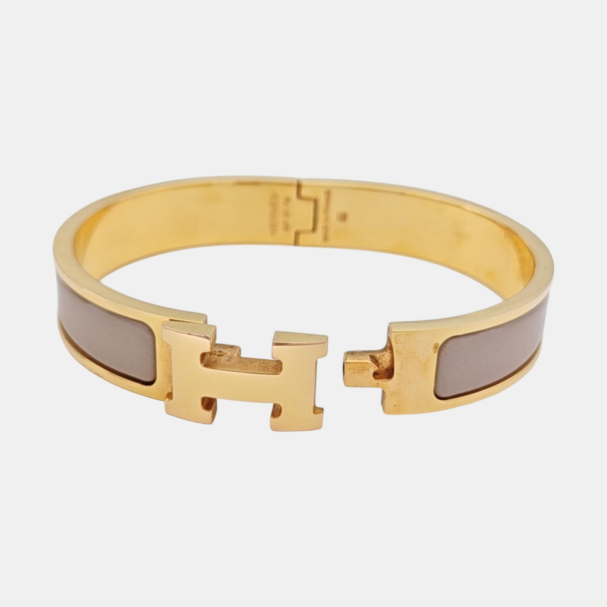 Clic H Metal Gold Bangle