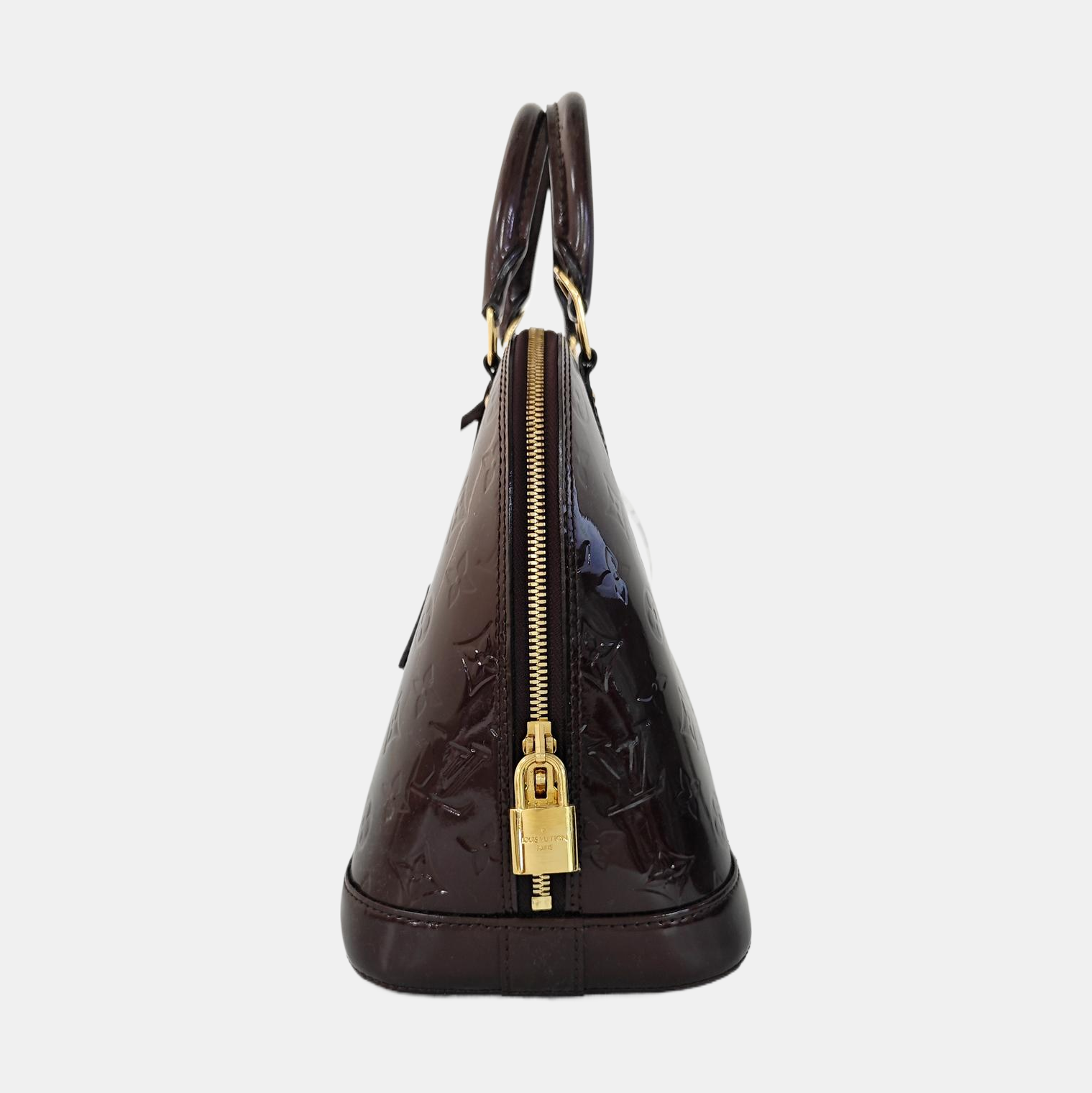ALMA PM Monogram Patent Leather Red