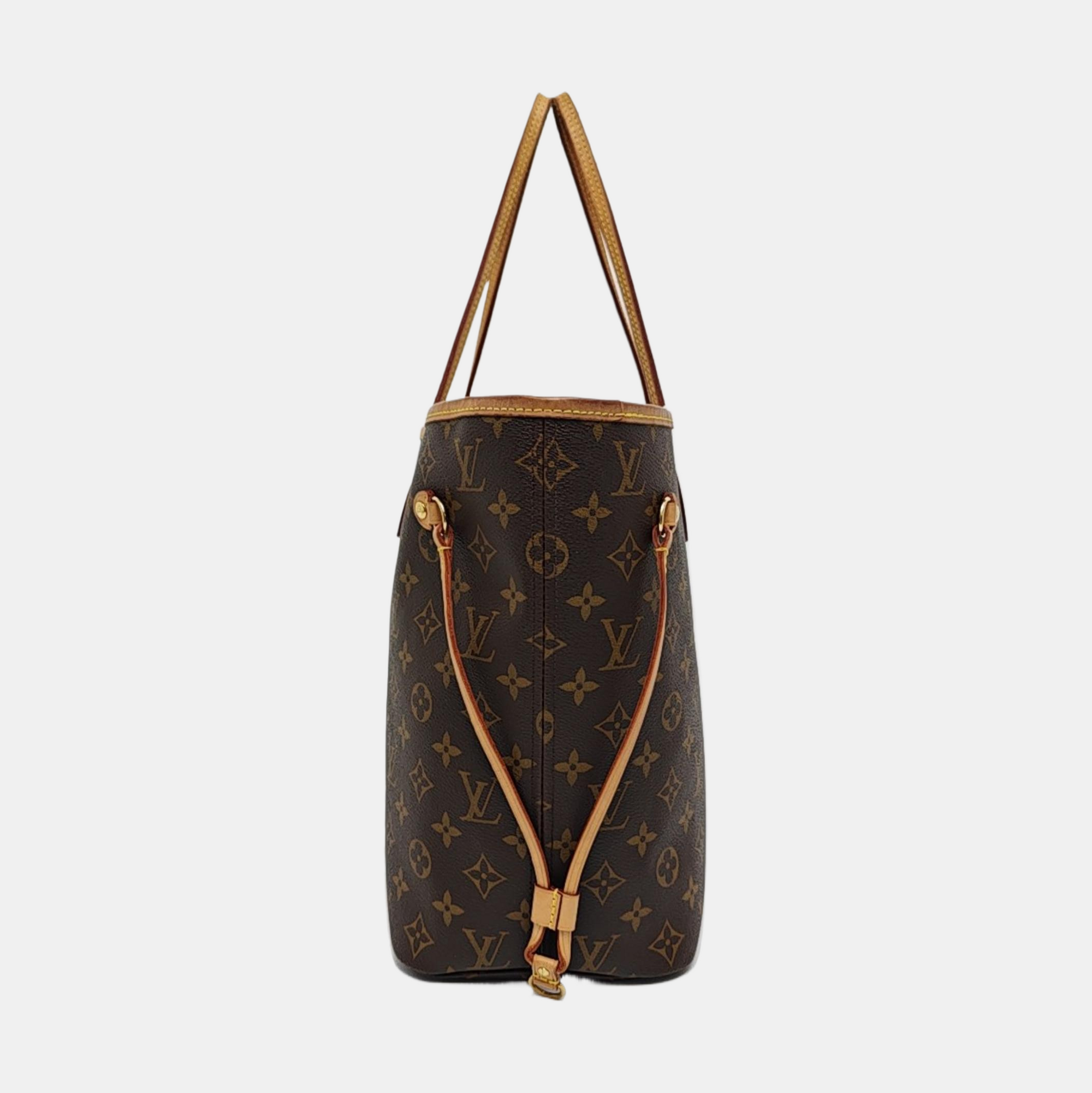 NEVERFULL MM Monogram Coated Canvas Brown