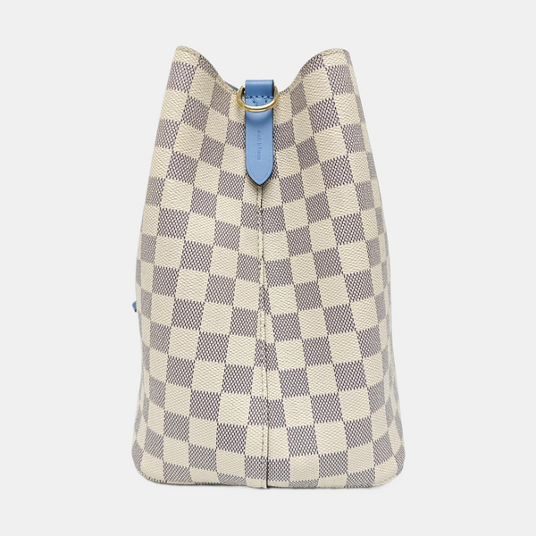 NÉONOÉ MM Damier Azur Coated Canvas White