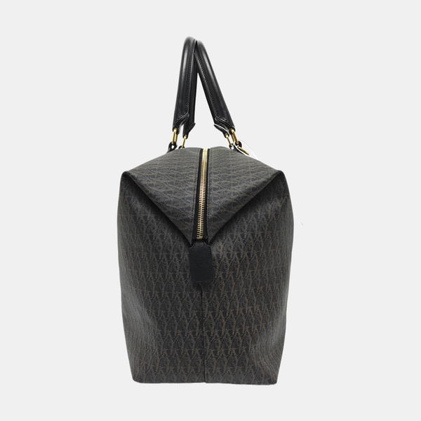 Coated Canvas Shoulder Bag Black