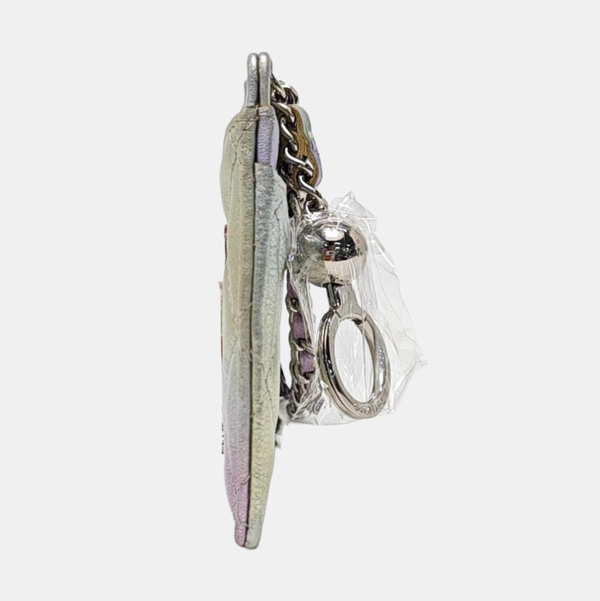 Quilted Calfskin Card Holder Multicolor