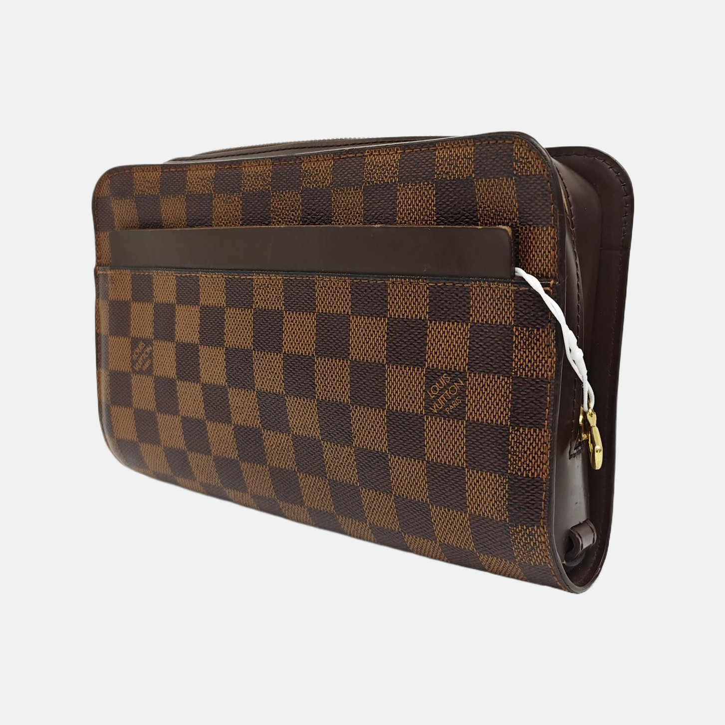 SAINT LOUIS Damier Ebene Coated Canvas Brown
