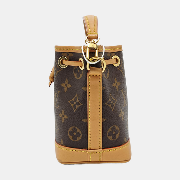 NOÉ Nano Monogram Coated Canvas Brown