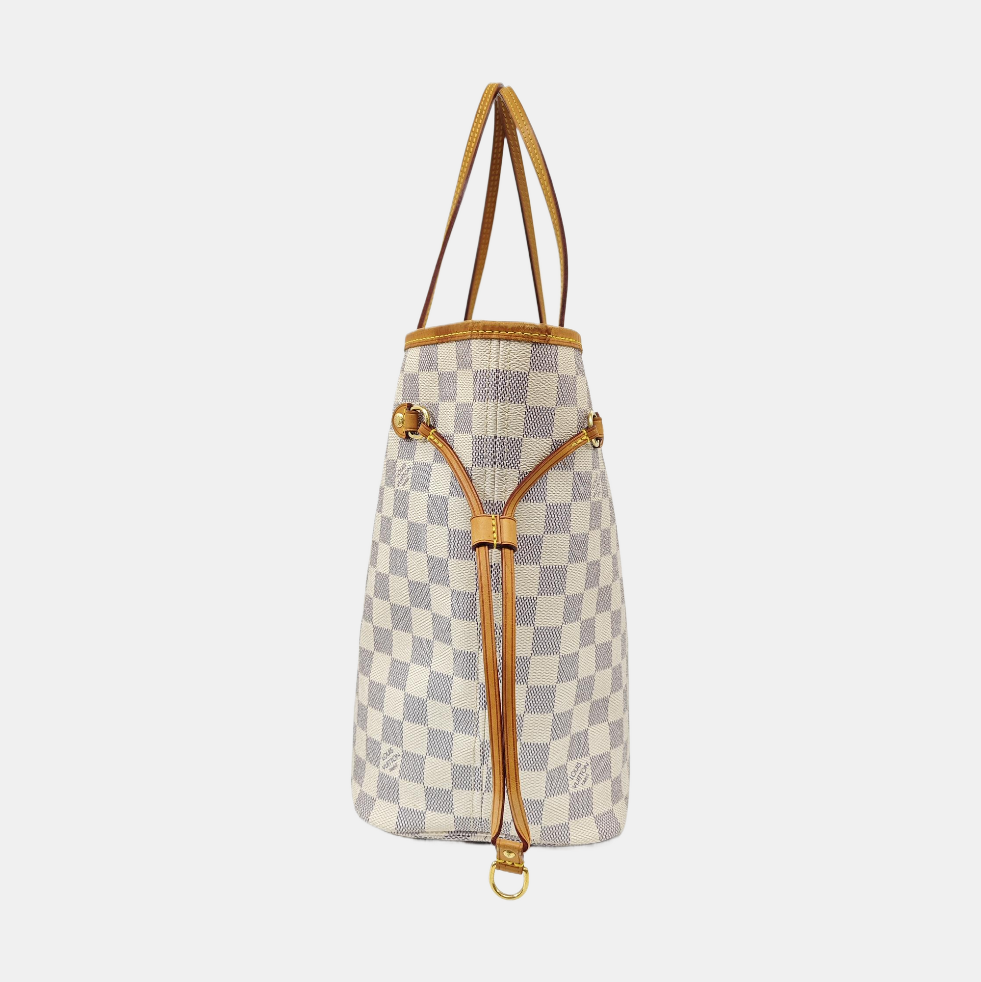 NEVERFULL MM Damier Azur Coated Canvas Beige