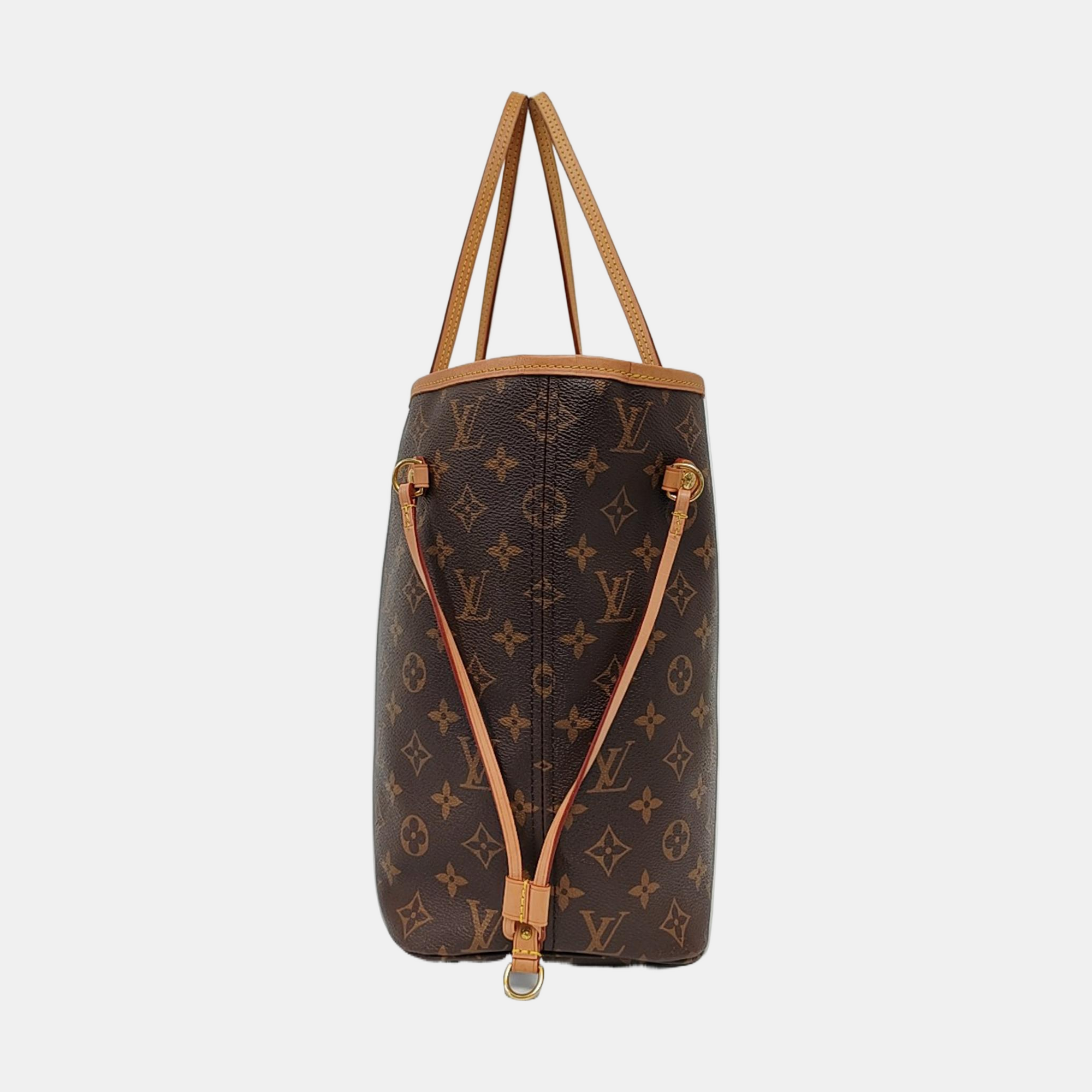 NEVERFULL MM Monogram Coated Canvas Brown