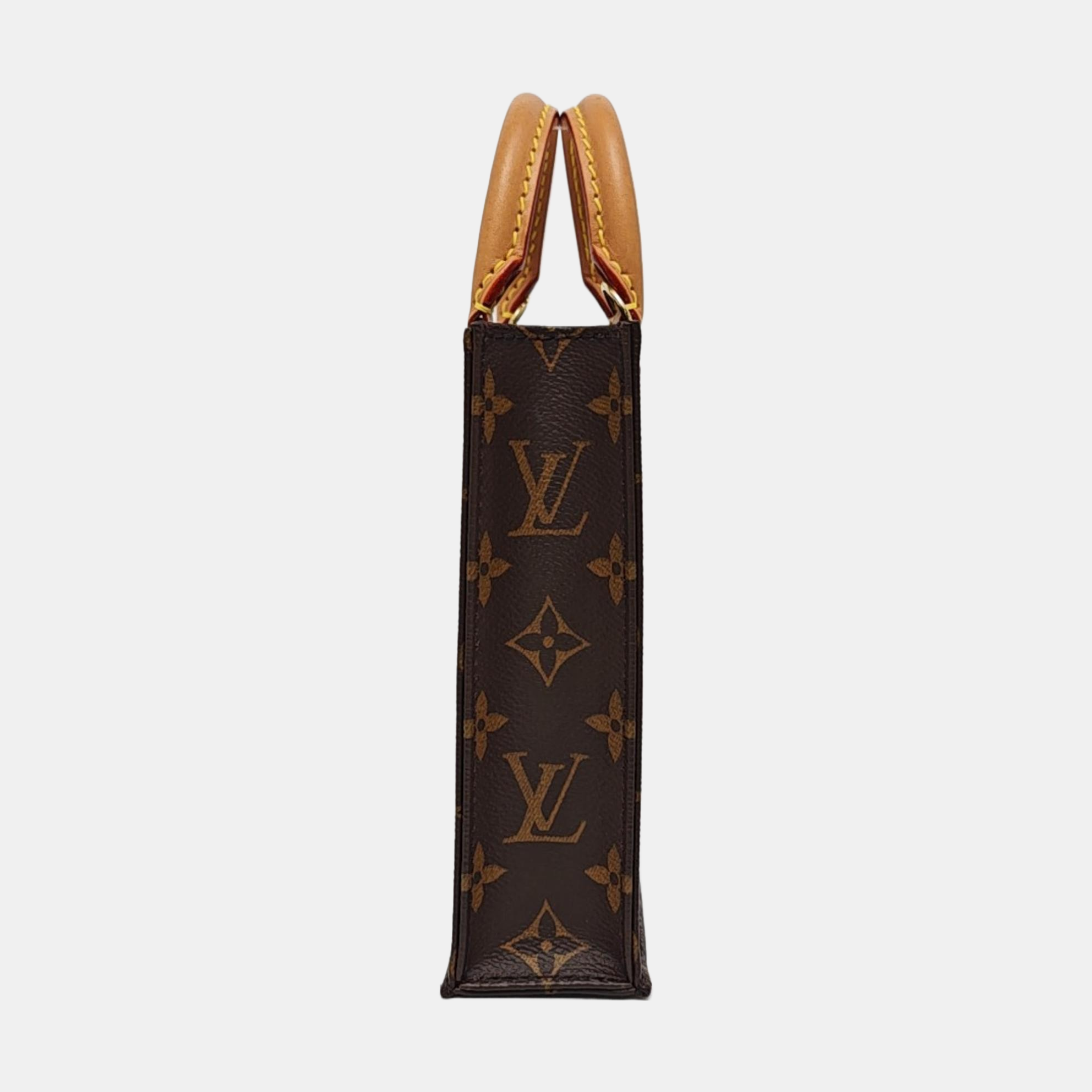 SAC PLAT Mini Monogram Coated Canvas Brown