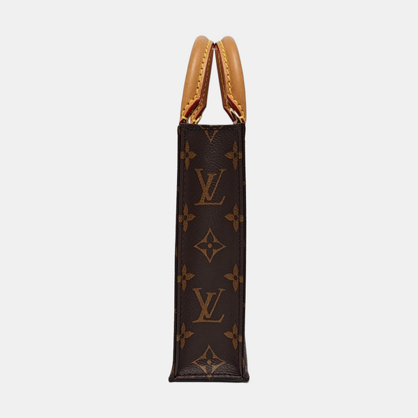 SAC PLAT Mini Monogram Coated Canvas Brown