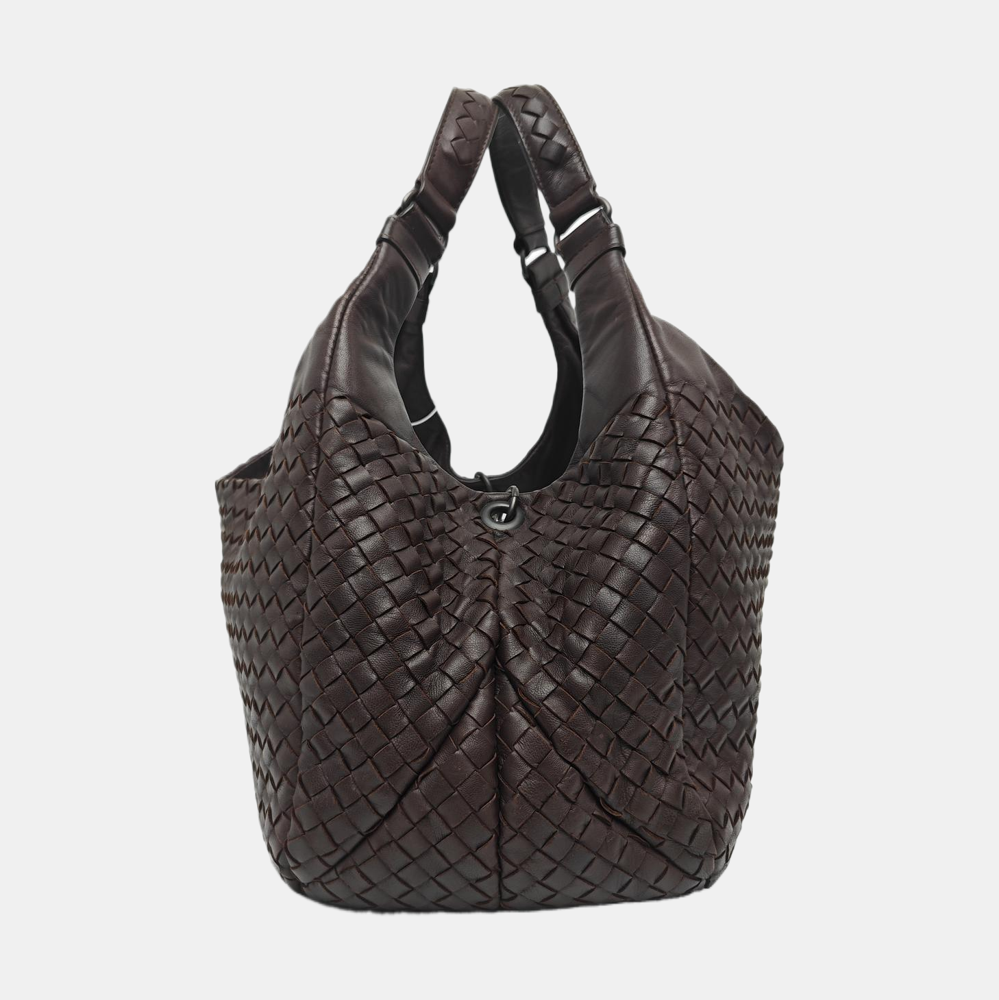 Calfskin Top Handle Bag Brown