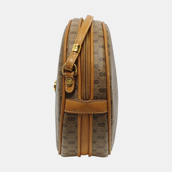 Monogram Coated Canvas Shoulder Bag Brown
