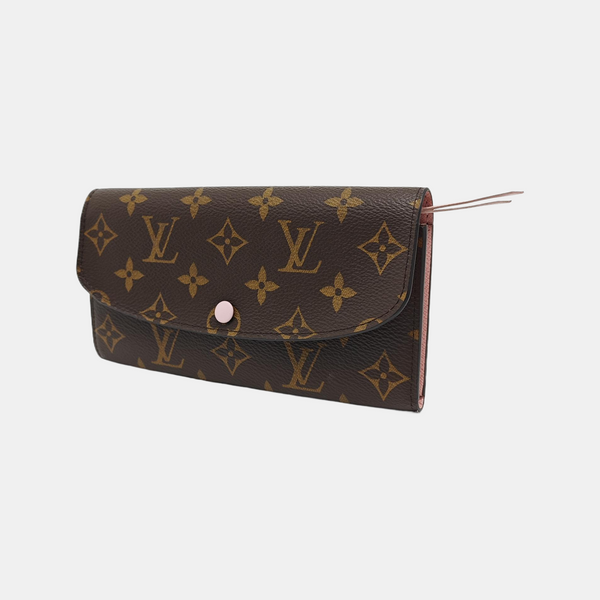 EMILIE Monogram Coated Canvas Brown Wallet
