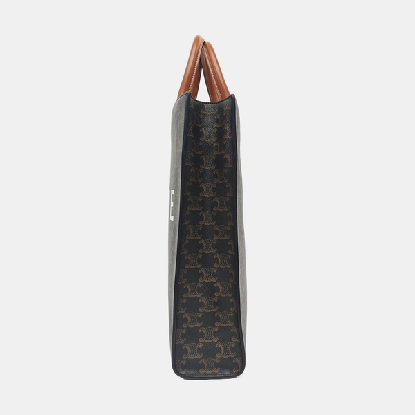 CABAS CELINE Small Coated Canvas Brown