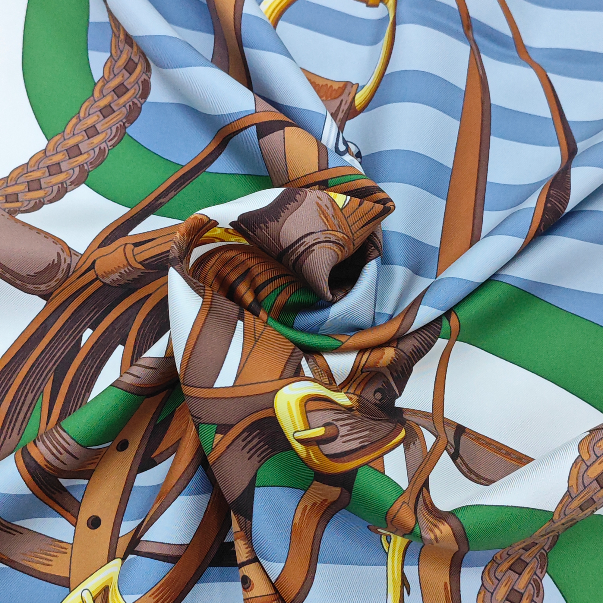 Mulberry Silk Silk Scarf Blue