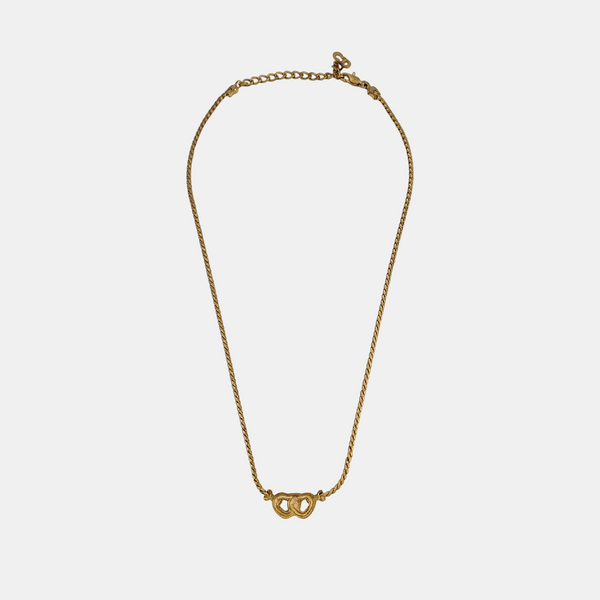Twist Round Metal Gold Necklace
