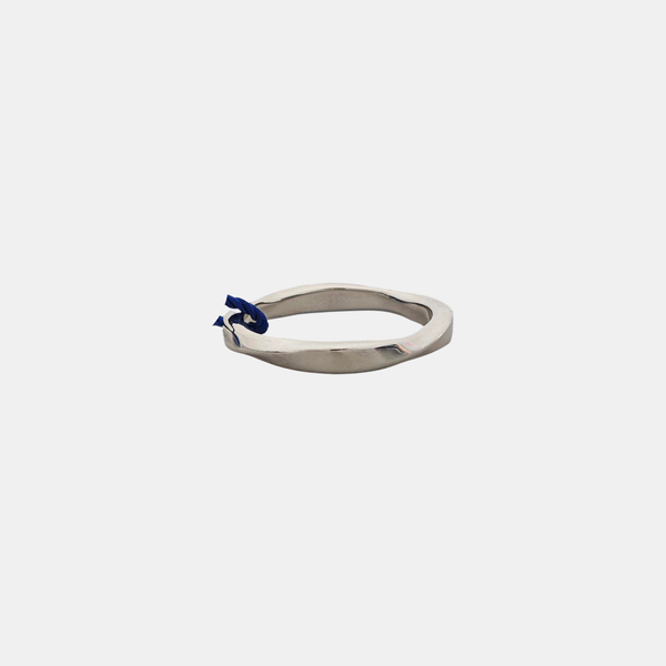 Anillo Espiral Oro Blanco 18k Plata EU 57
