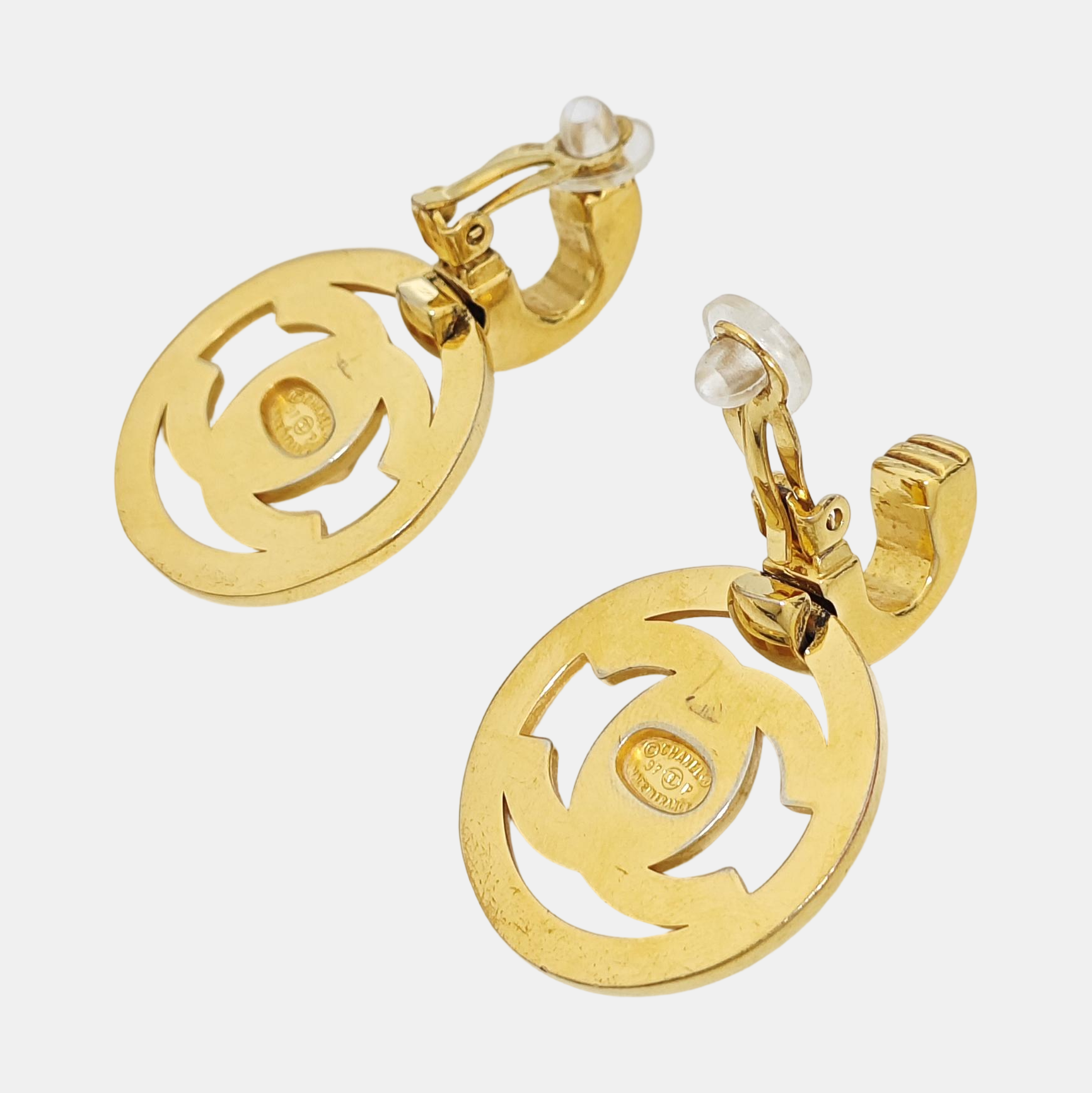 Metal Gold Clip On Earrings