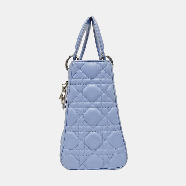 Lady Dior Medium Cannage Lambskin Blue