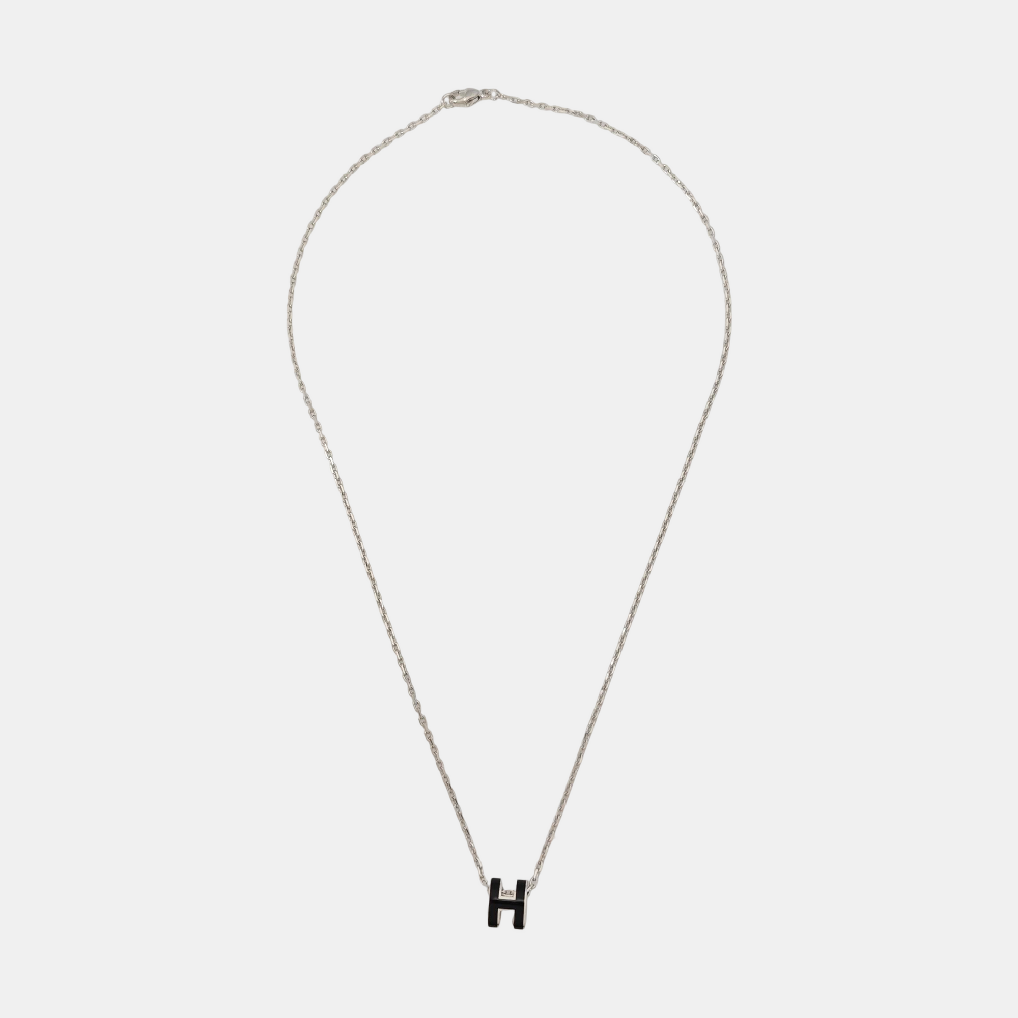Pop H Metal Silver Necklace