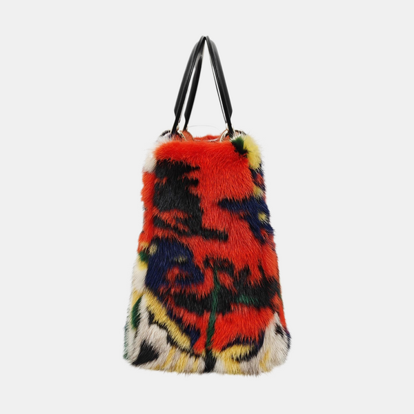 Lady Dior Medium Fur Multicolor