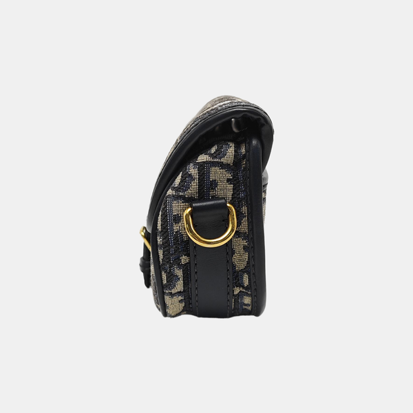 Bobby East-West Medium Oblique Canvas Blue