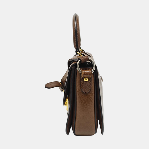Calfskin Shoulder Bag Brown