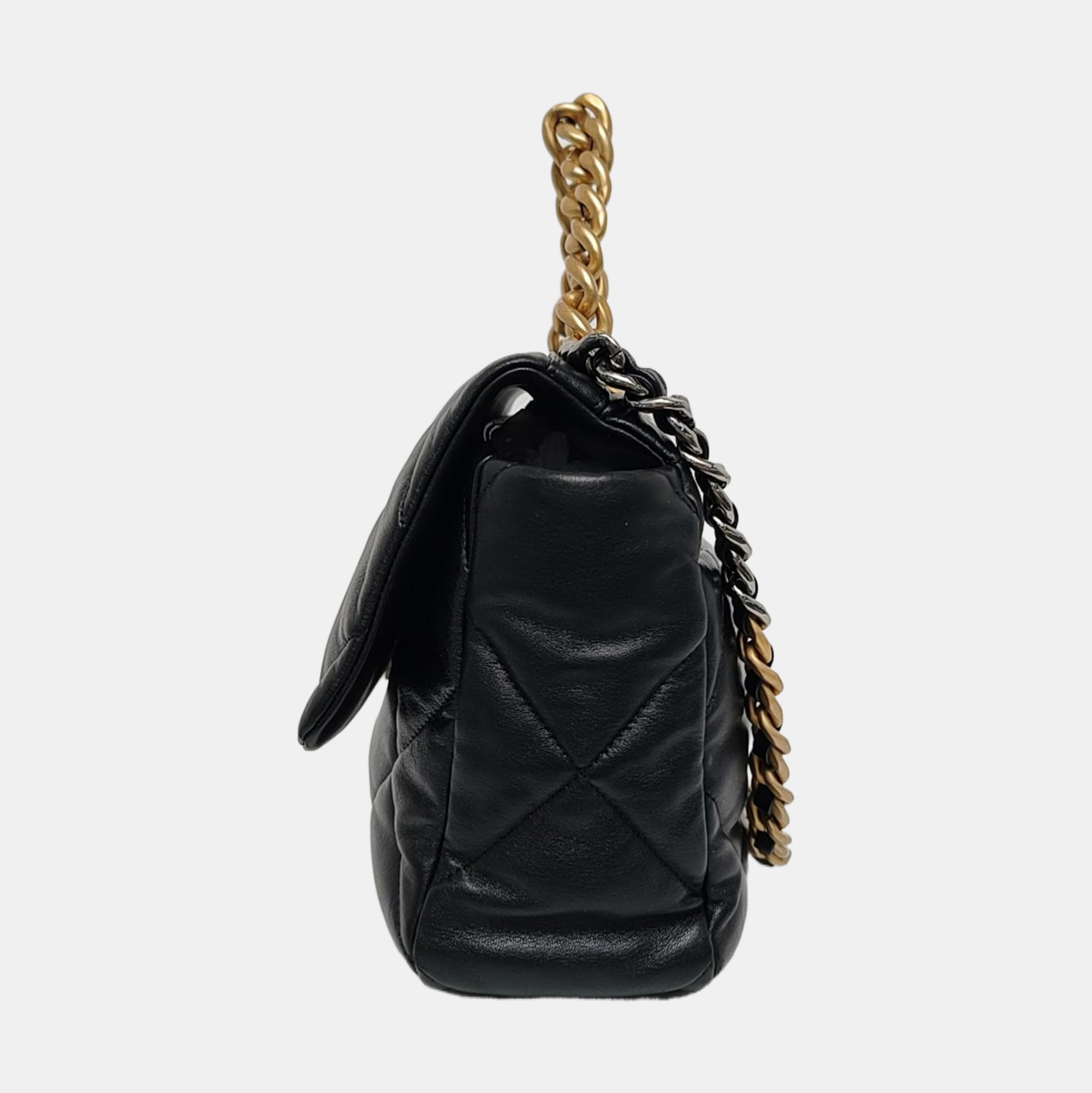 CHANEL 19 Large Quilted Lambskin Black
