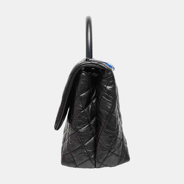 COCO HANDLE Medium Quilted Calfskin Gray