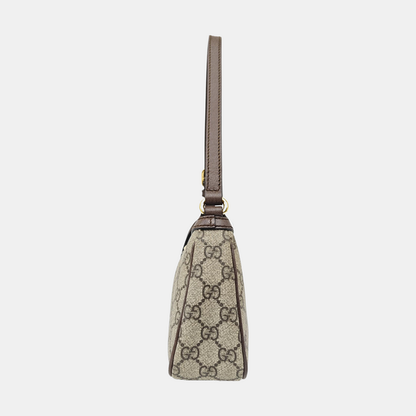 Ophidia Small Monogram Coated Canvas Brown