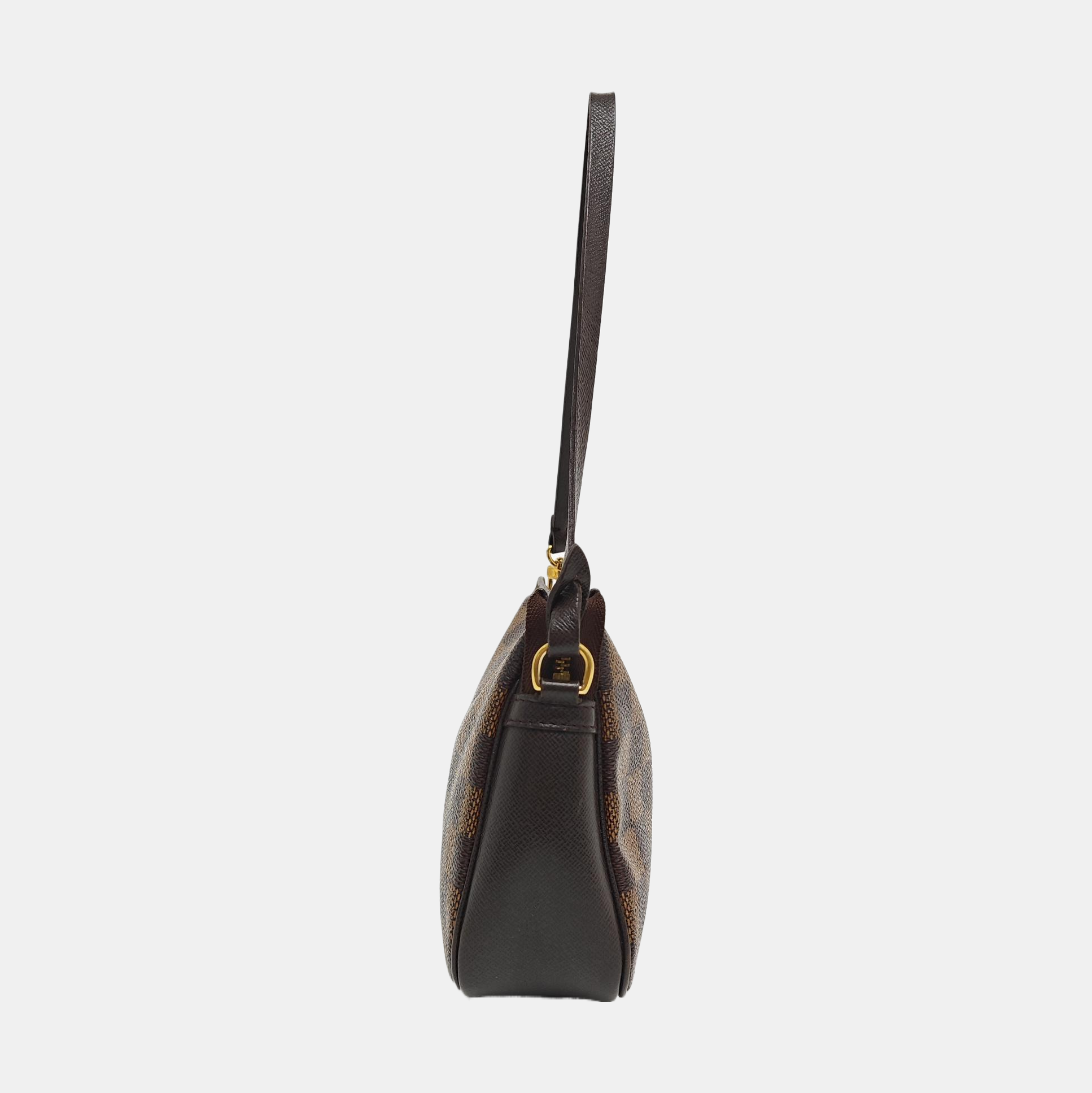 TROUSSE MAKE UP Damier Ebene Coated Canvas Brown