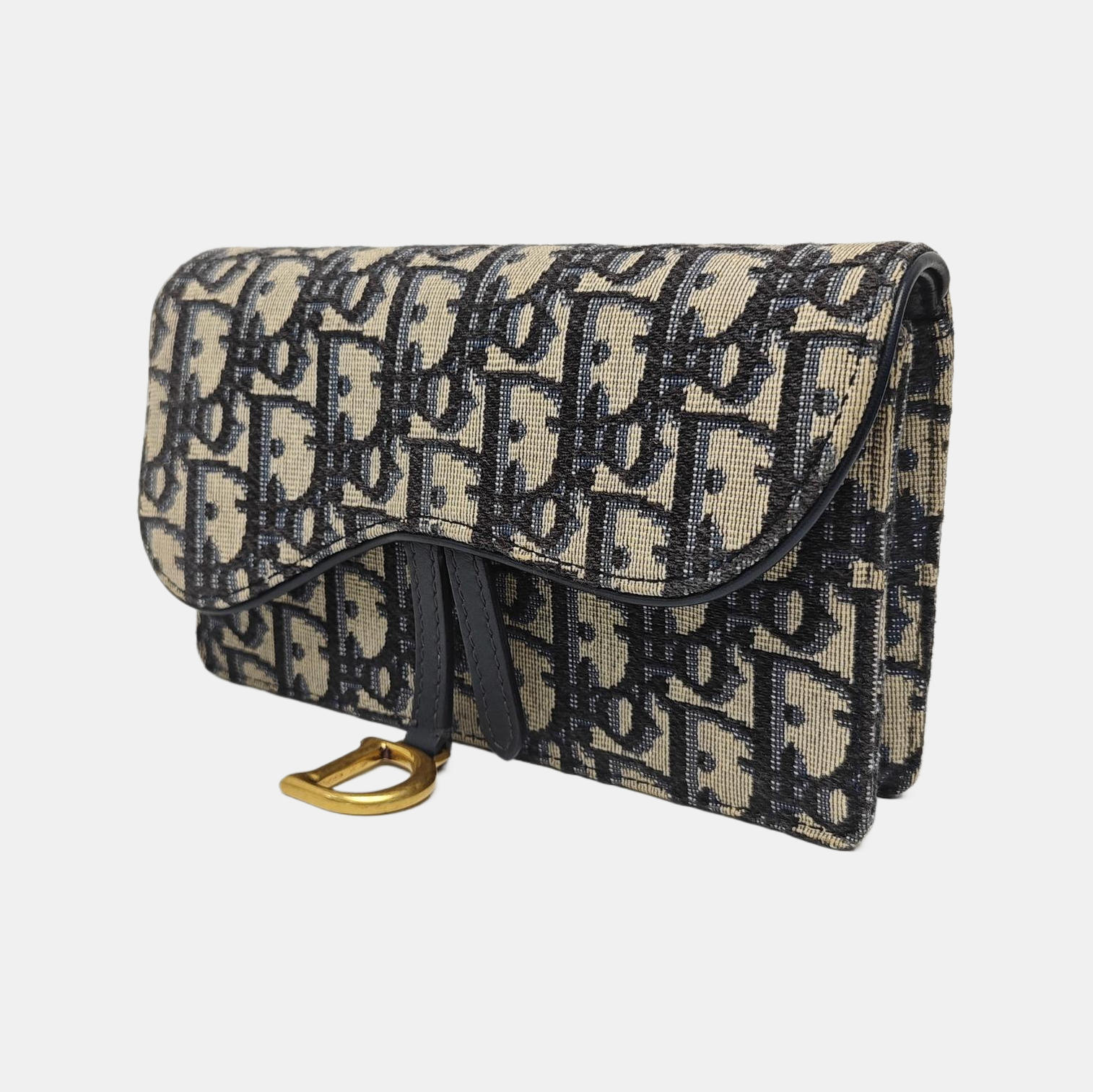Saddle Mini Oblique Canvas Blue