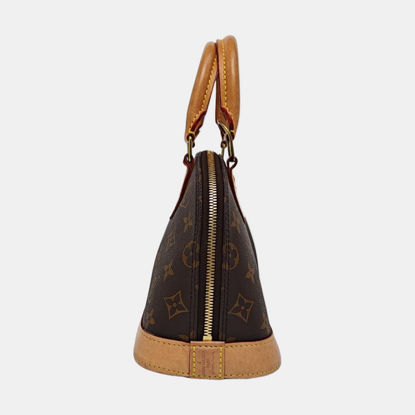ALMA BB Monogram Coated Canvas Brown