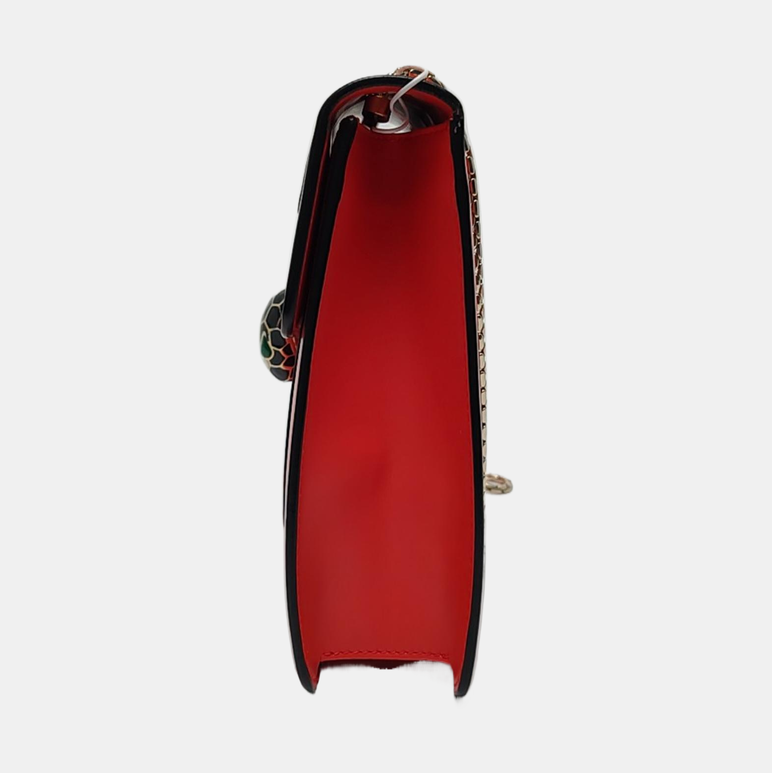 SERPENTI FOREVER Medium Calfskin Red