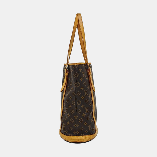 BUCKET GM Monogram Coated Canvas Brown