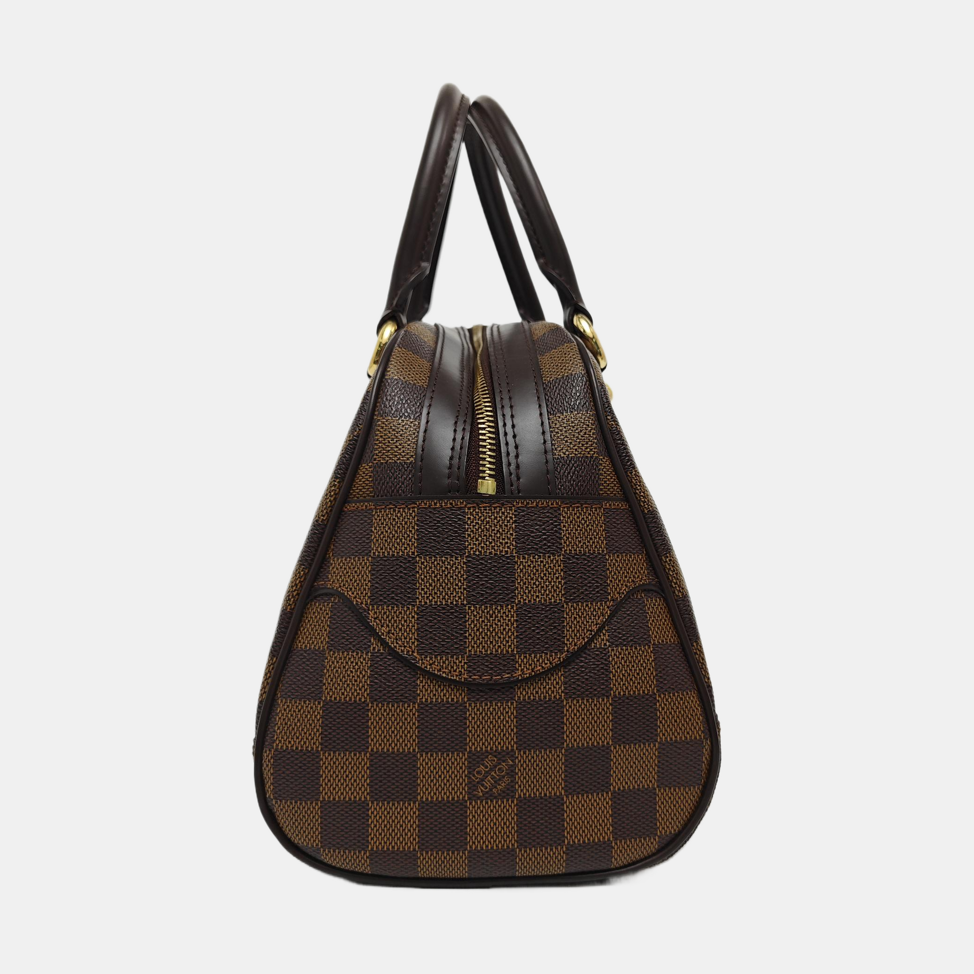 DUOMO Damier Ebene Coated Canvas Brown