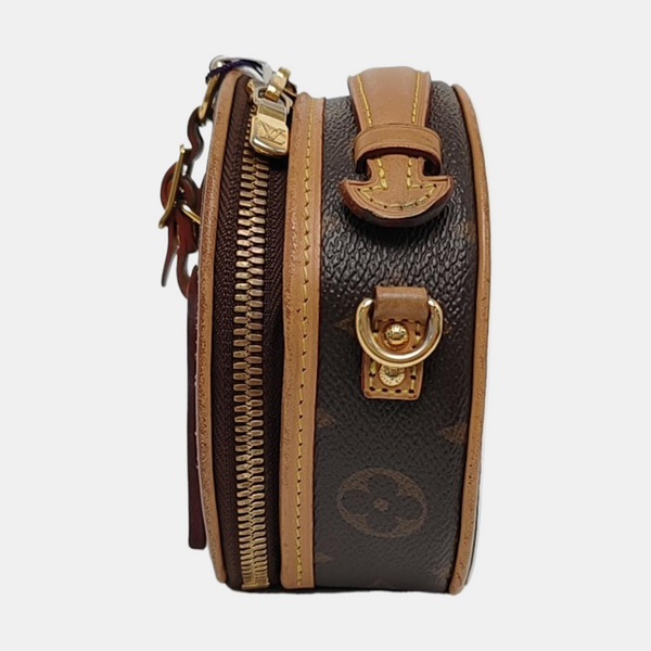 BOITE CHAPEAU Mini Monogram Coated Canvas Brown