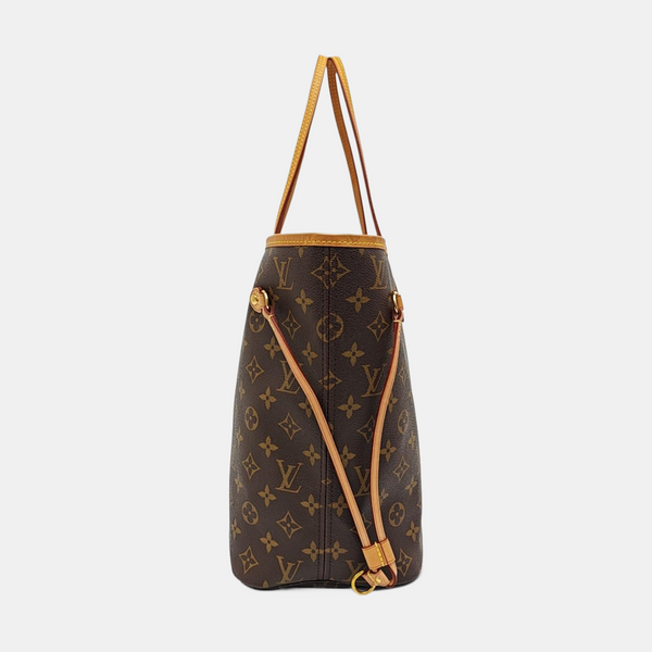 NEVERFULL MM Monogram Coated Canvas Brown