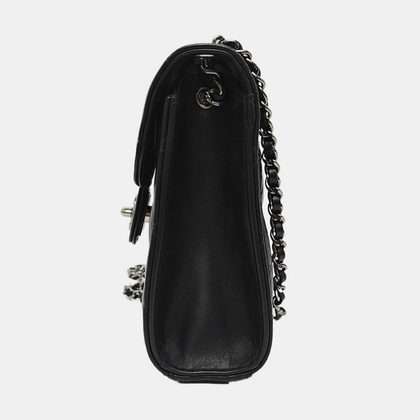 Quilted Lambskin Shoulder Bag Black