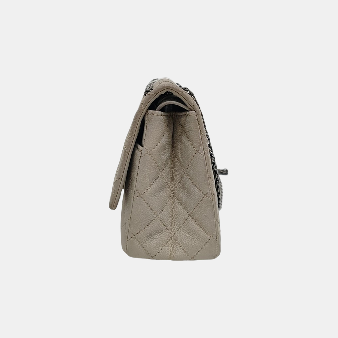 2.55 227 Quilted Calfskin Green