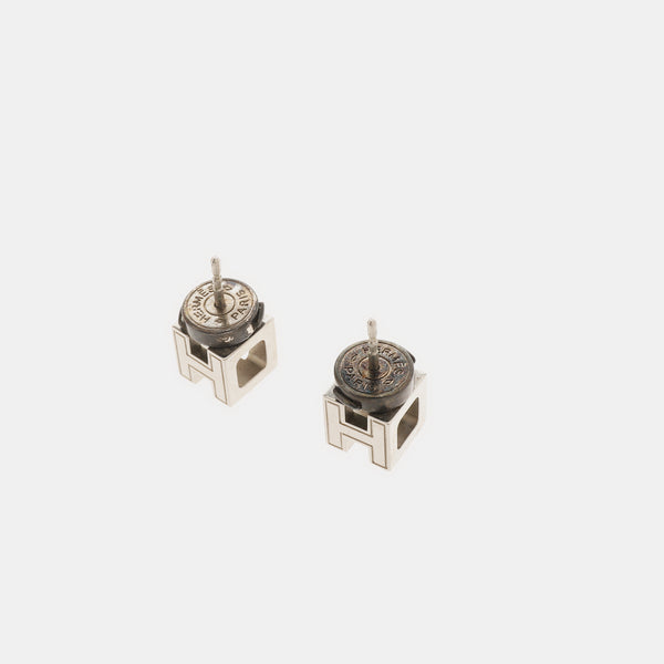 Cage D'h Metal Purple Stud Earrings