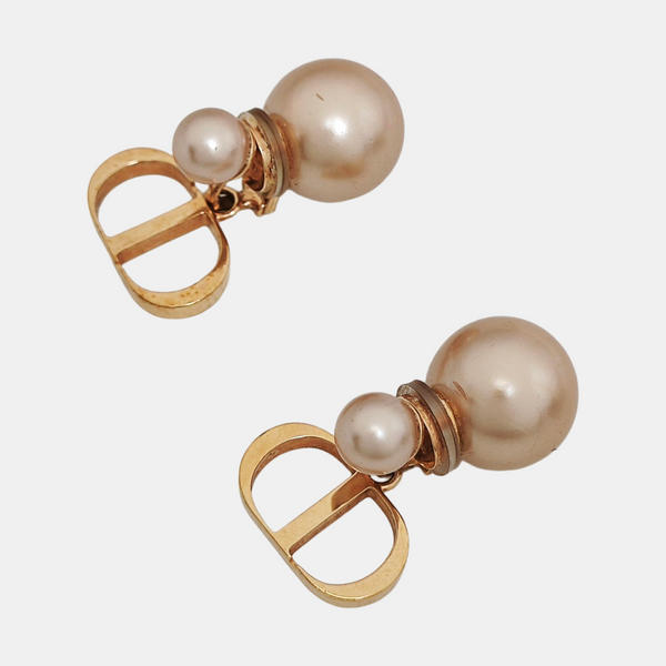 Petit CD Resin Gold Clip On Earrings