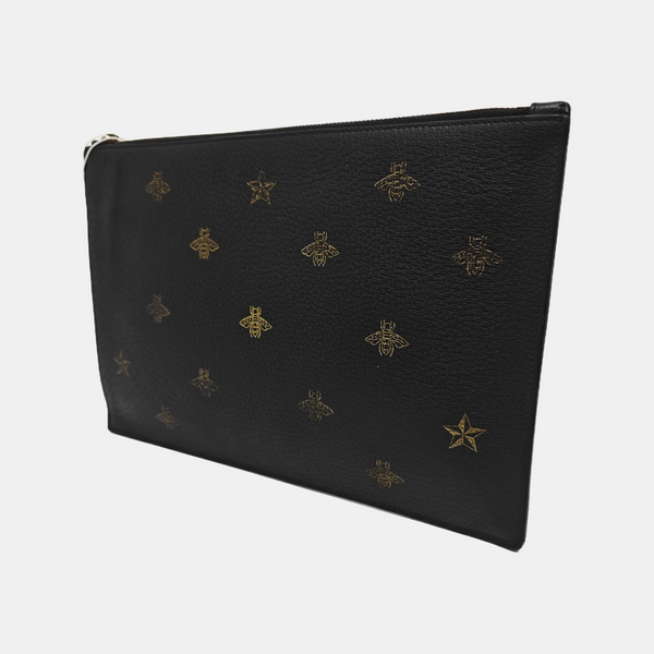 Bee Web Calfskin Black